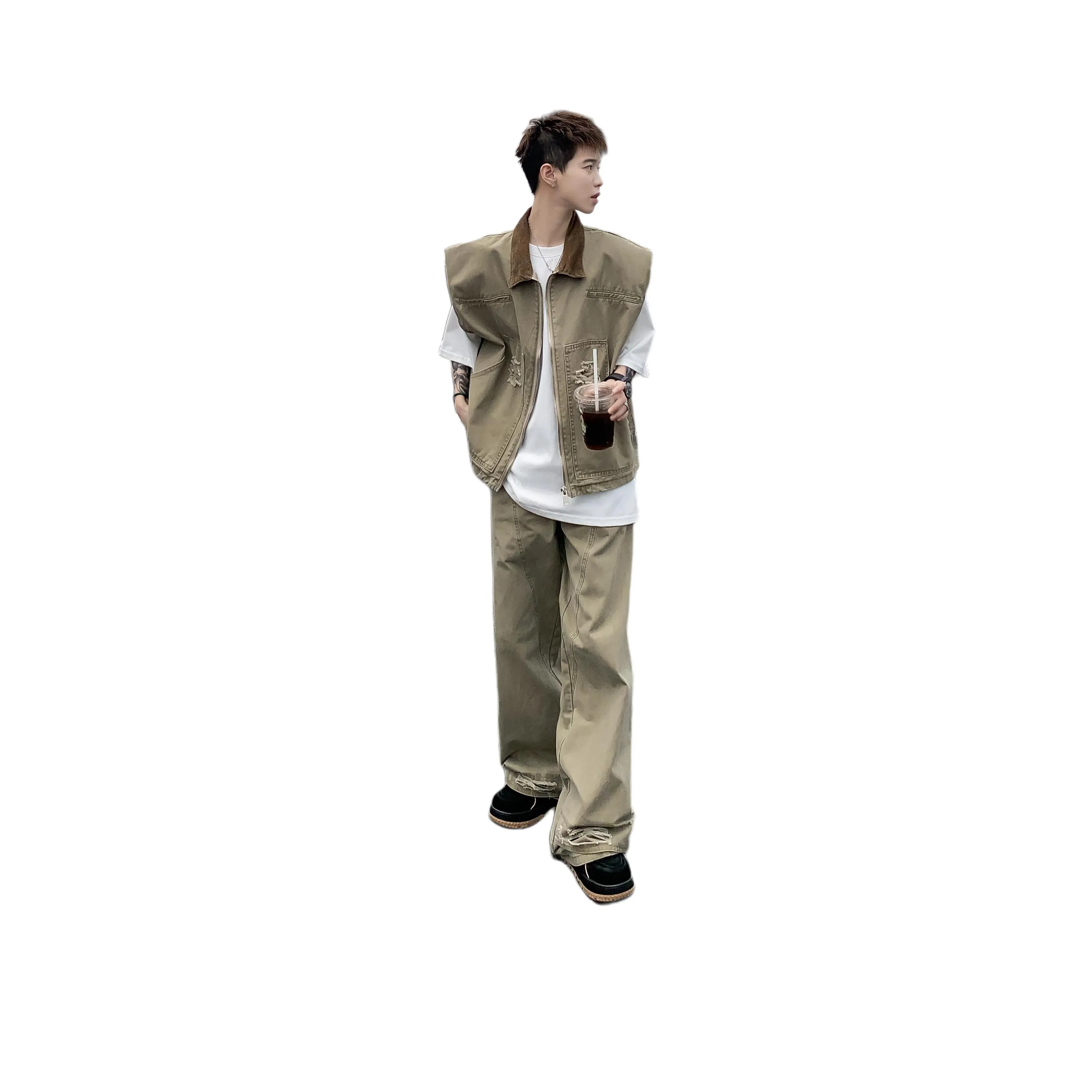 FALIAMS Повседневная спортивная одежда Унисекс Хаки