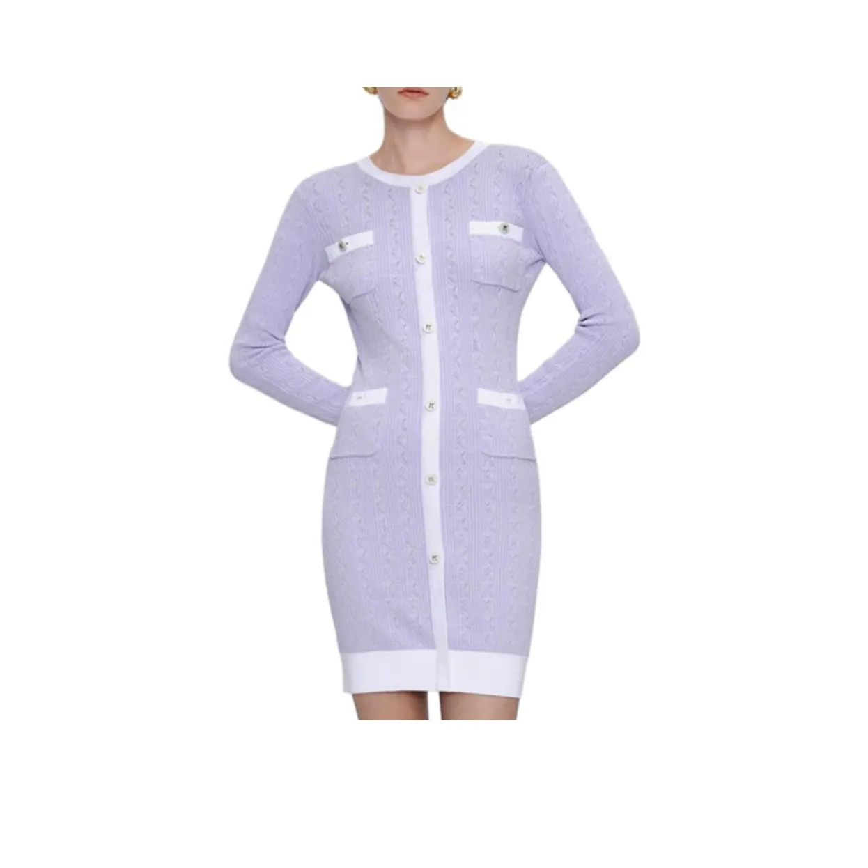 KARL LAGERFELD SS25 Длинное Платье с Длинными Рукавами Женское