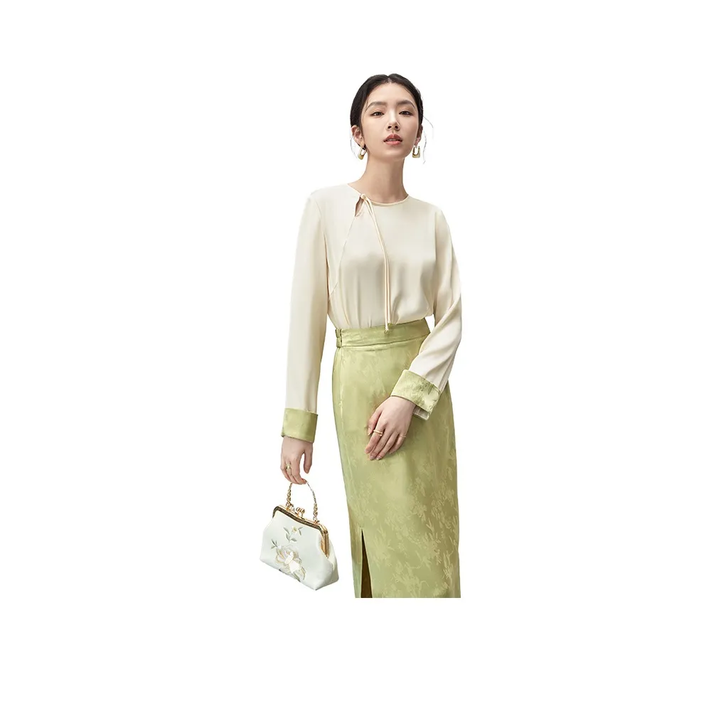 SENTUBILA Casual Suits Women's Apricot & Green