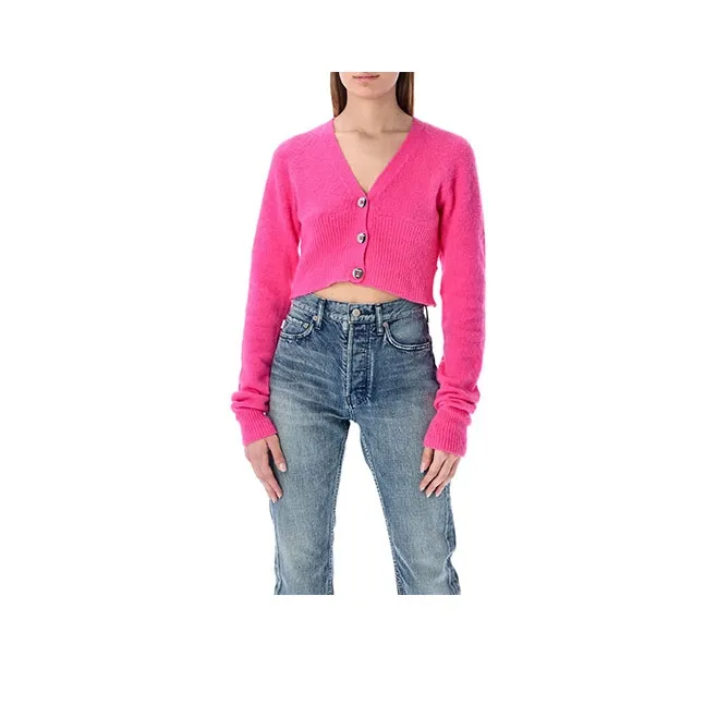 Helmut Lang SS22 Облегающий свитер женский розовый