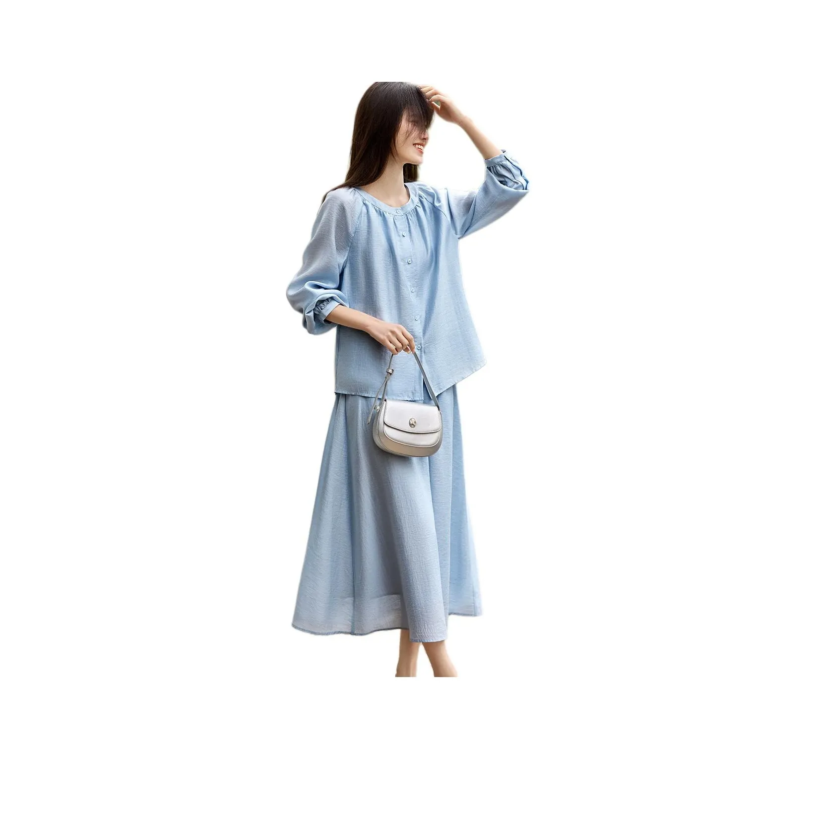 XWI Two Piece Skirt Sets Women's Sky Blue
