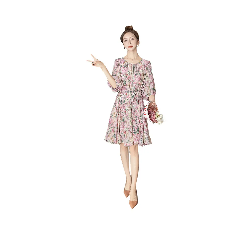 Cypress House Short-Sleeved Dresses Women's Pink Floral
