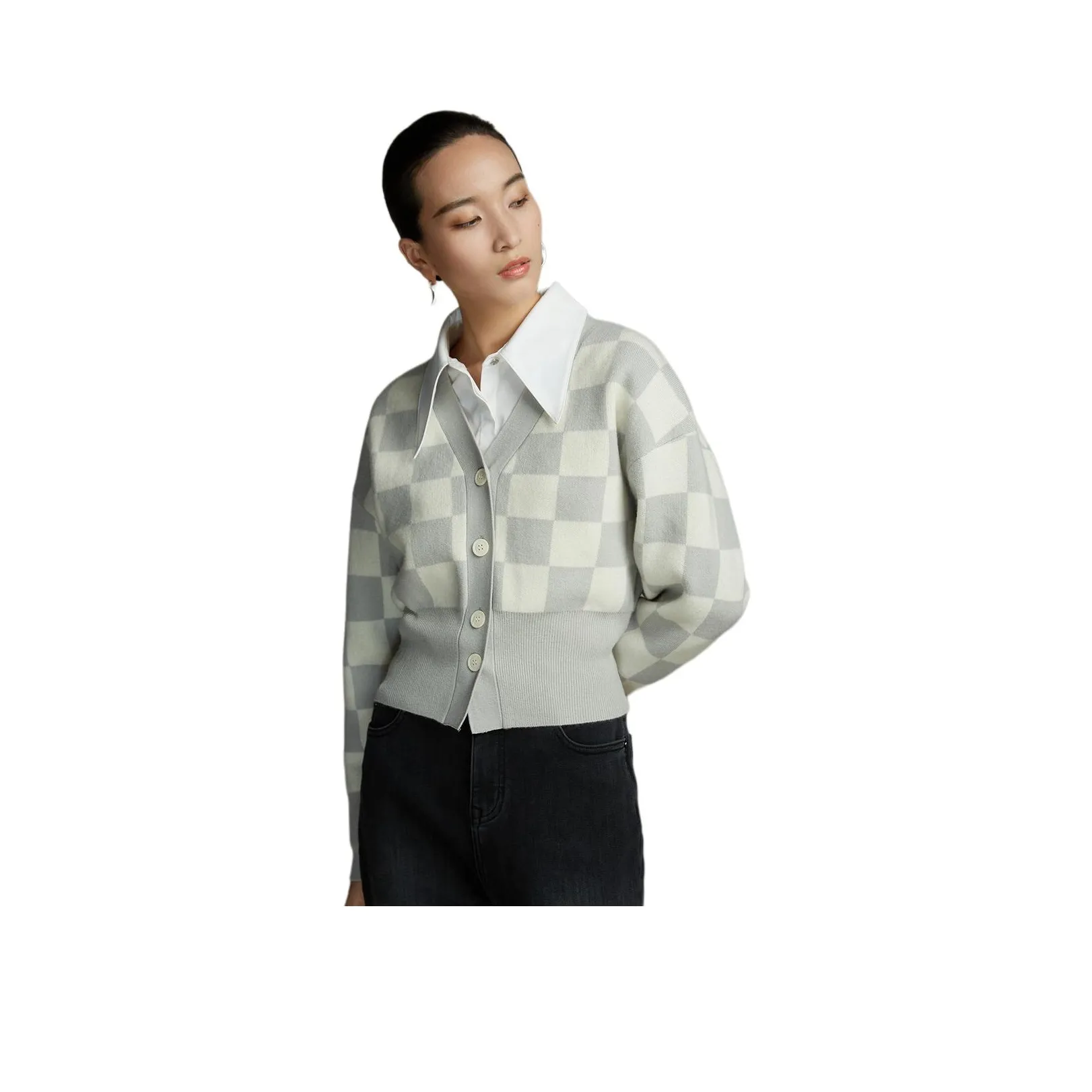 BBLLUUEE Sweater Women's Mist Gray