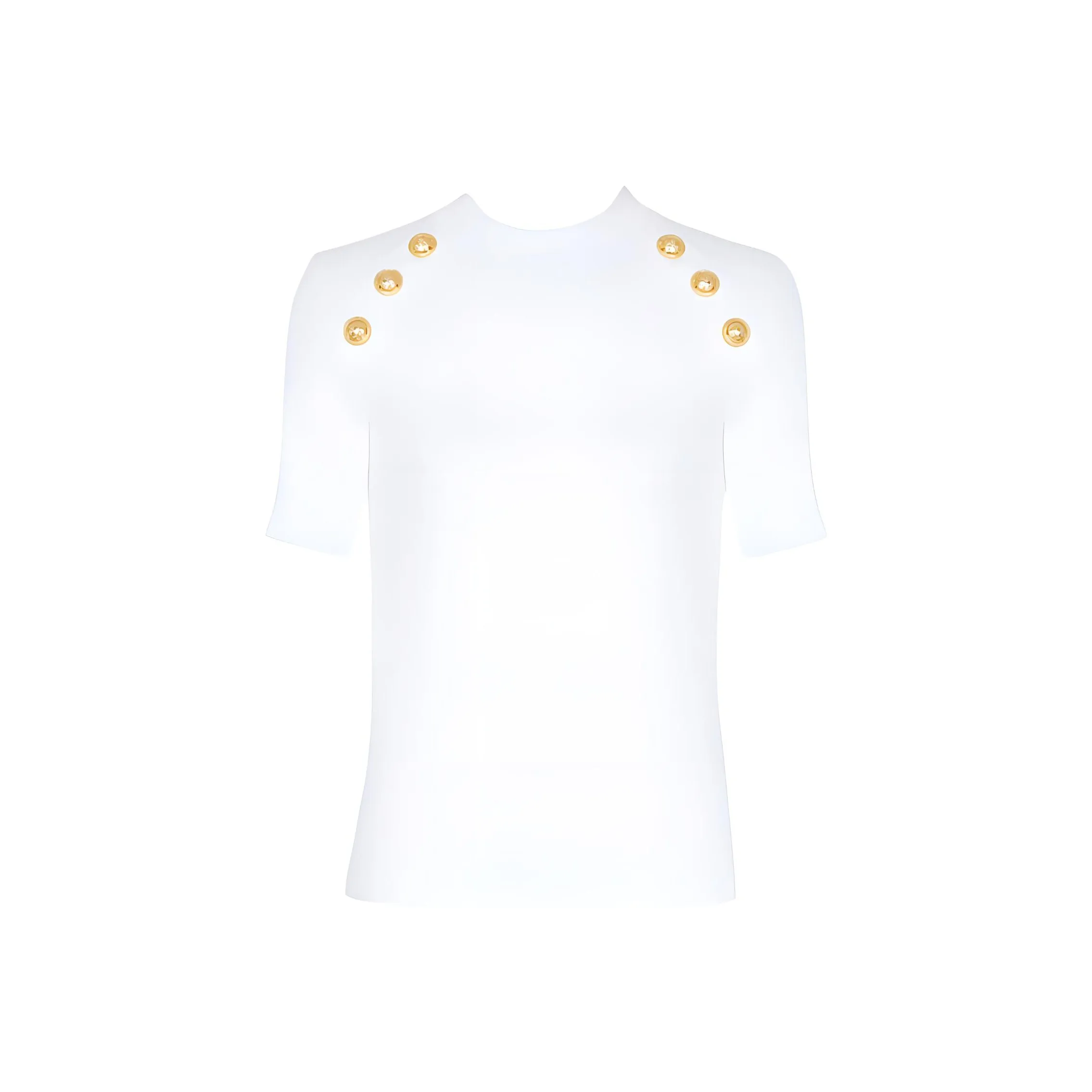 BALMAIN Decorative button T shirt