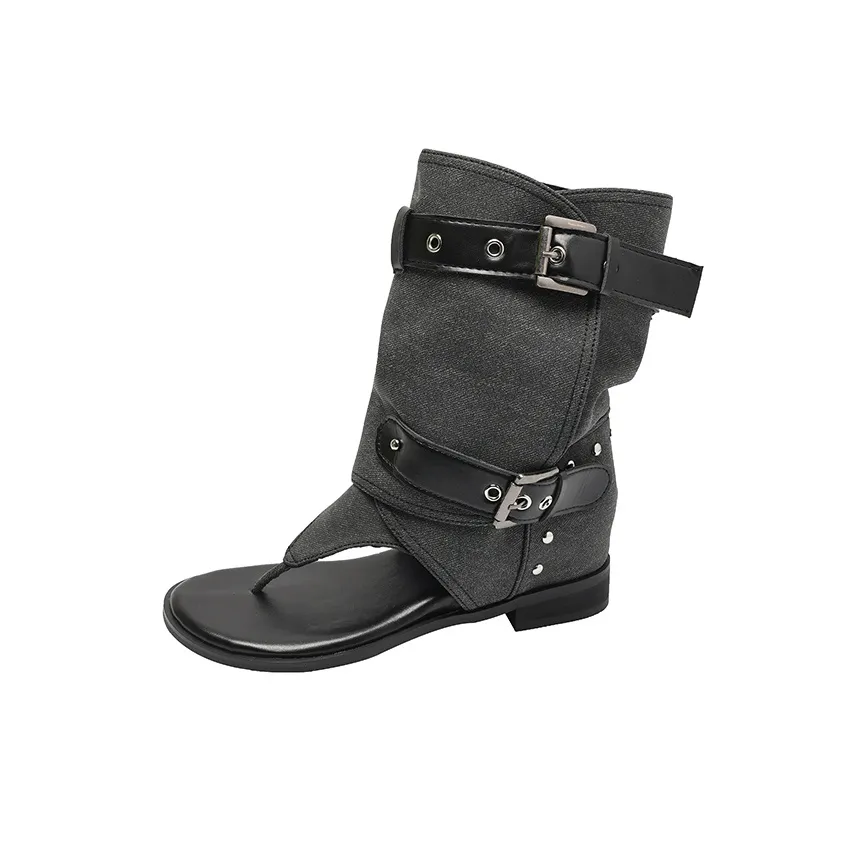 Dawei's House Римские Сандалии Женские Черные