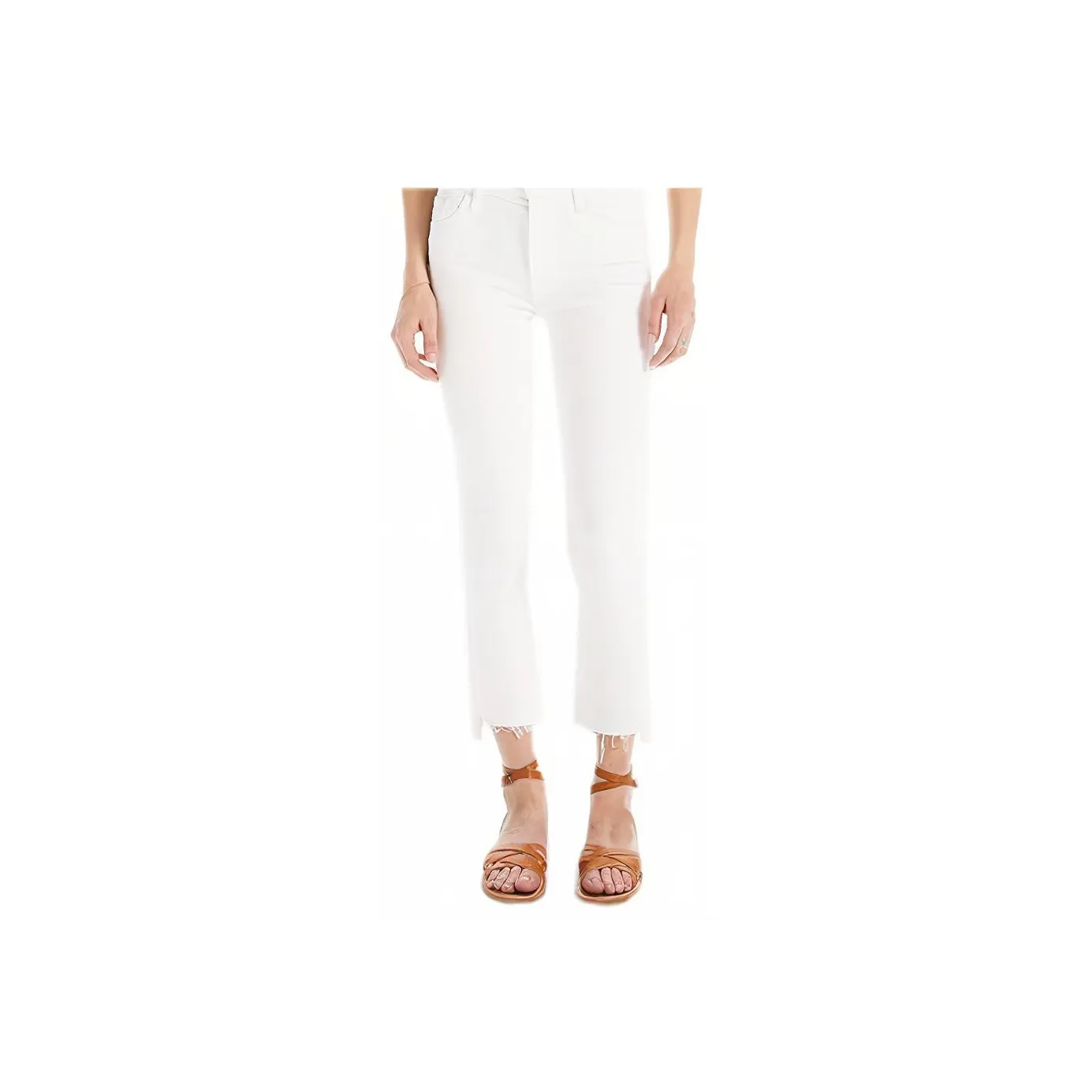MOTHER The Insider Frayed Edge Cropped Trousers