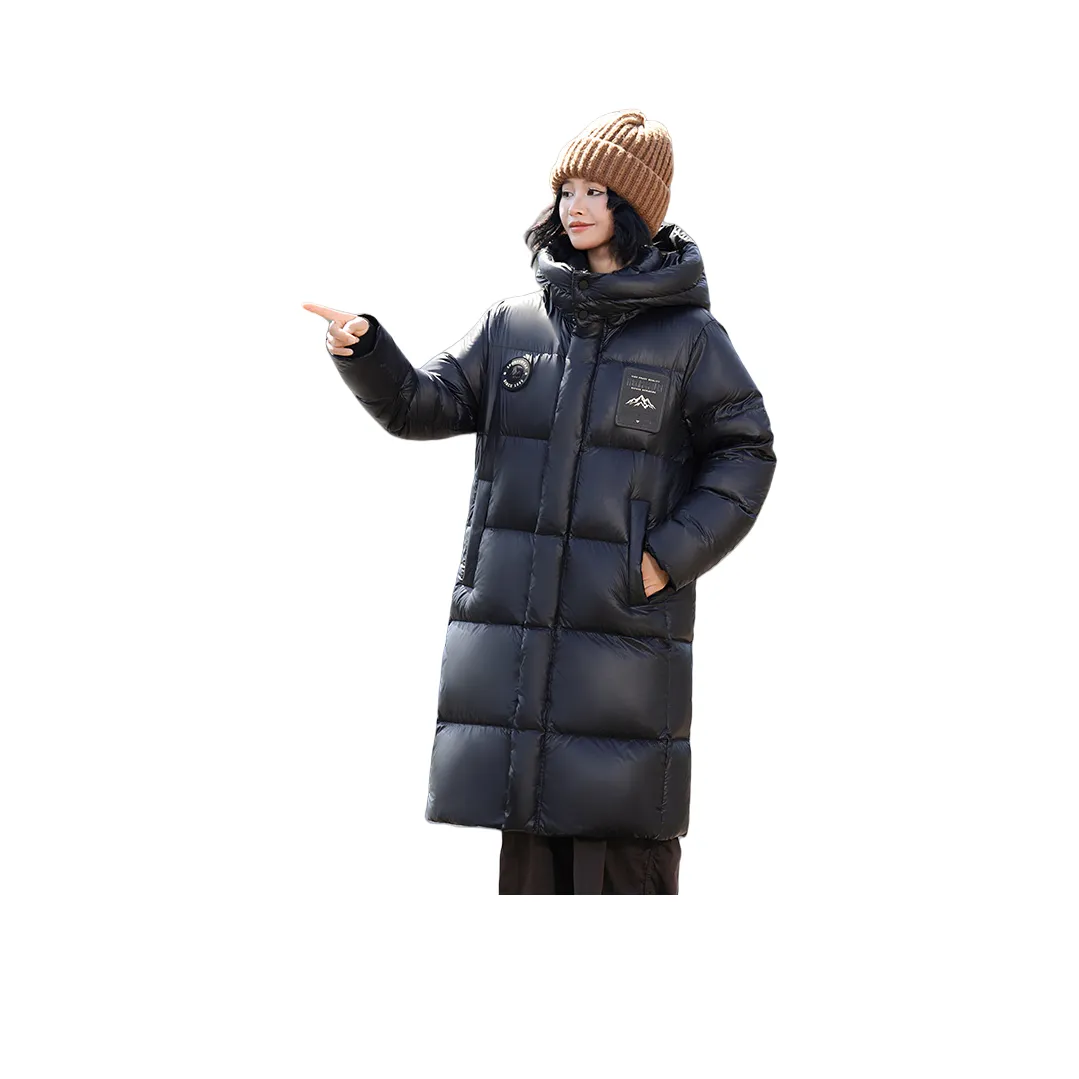 Yalu Пуховик Женский Яркий Черный Золото