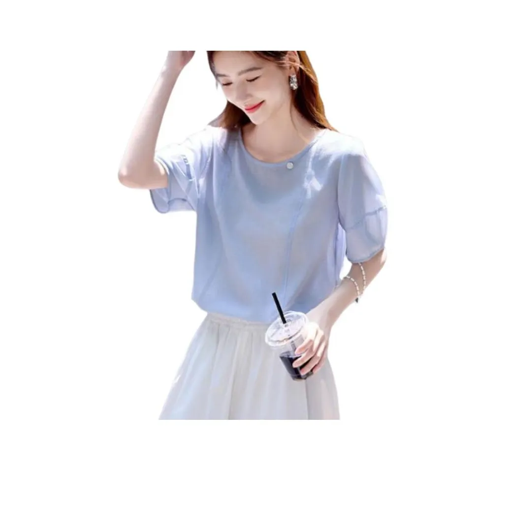 SHANGJING Blue Women's Shirts SHANGJING Синий Женские Рубашки