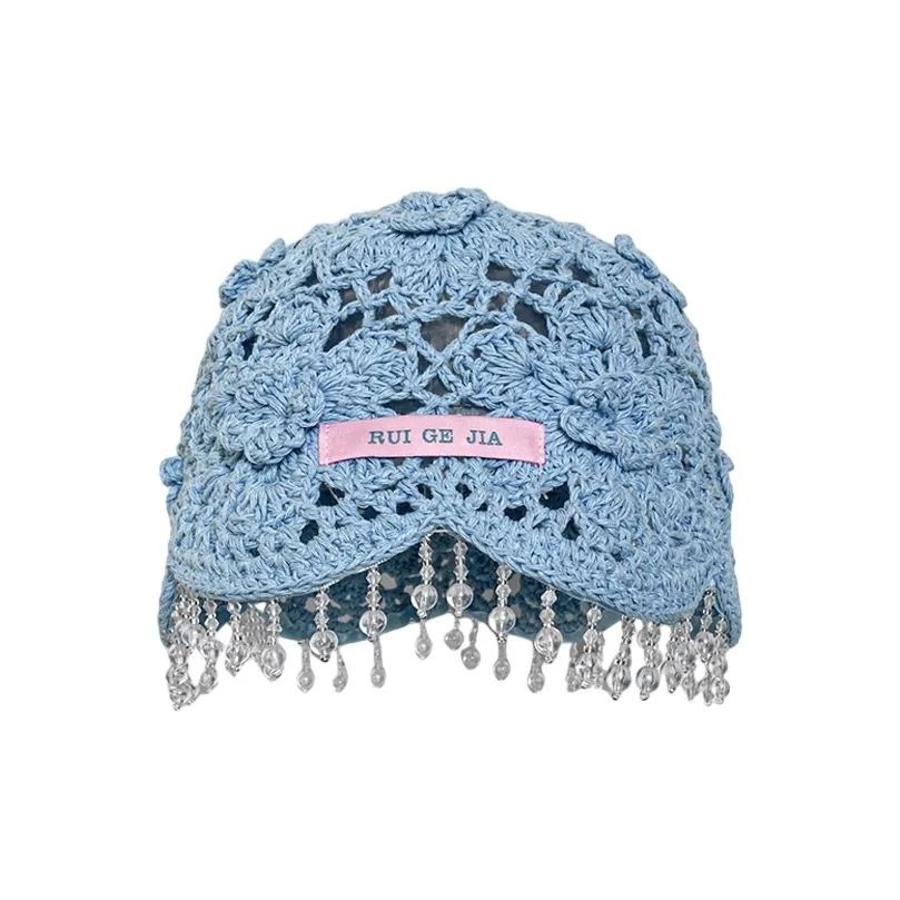 FREE RABBITⅡ Лето Crochet Cut Out Тонкий Трикотажная ткань Пуловер Шляпа Женские