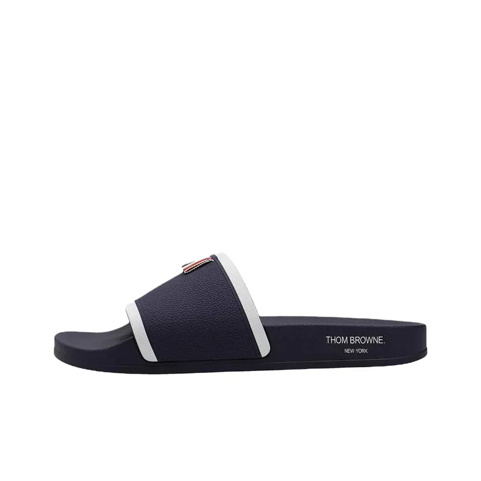 THOM BROWNE Stripe Tab Pool Sandals