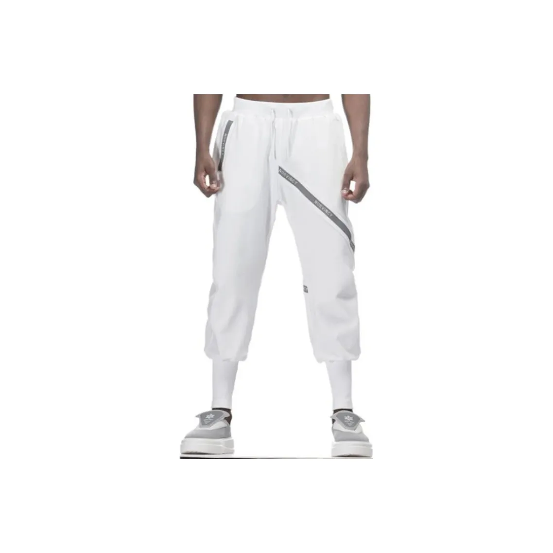 NORVINCY Knitted Sweatpants Unisex White