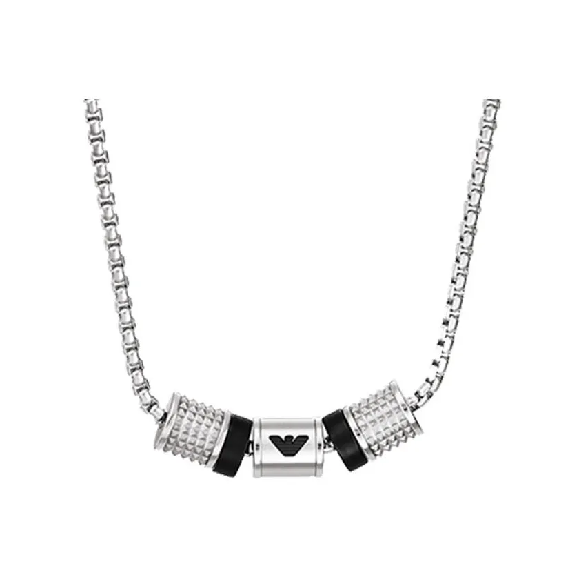 EMPORIO ARMANI Rondelle Stainless Steel Necklaces Men's
