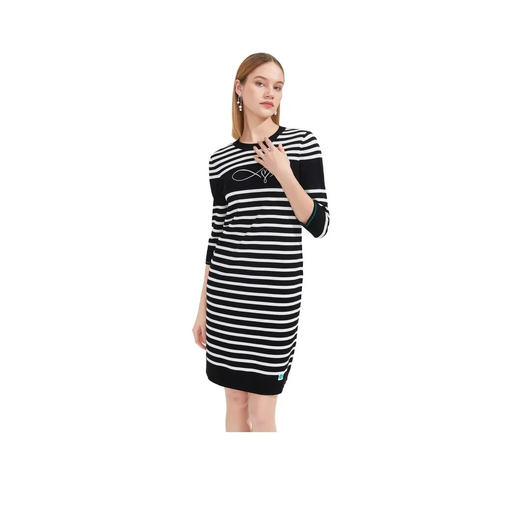 JZ. ANNAKRO Black Женские Длинные Рукава Платья