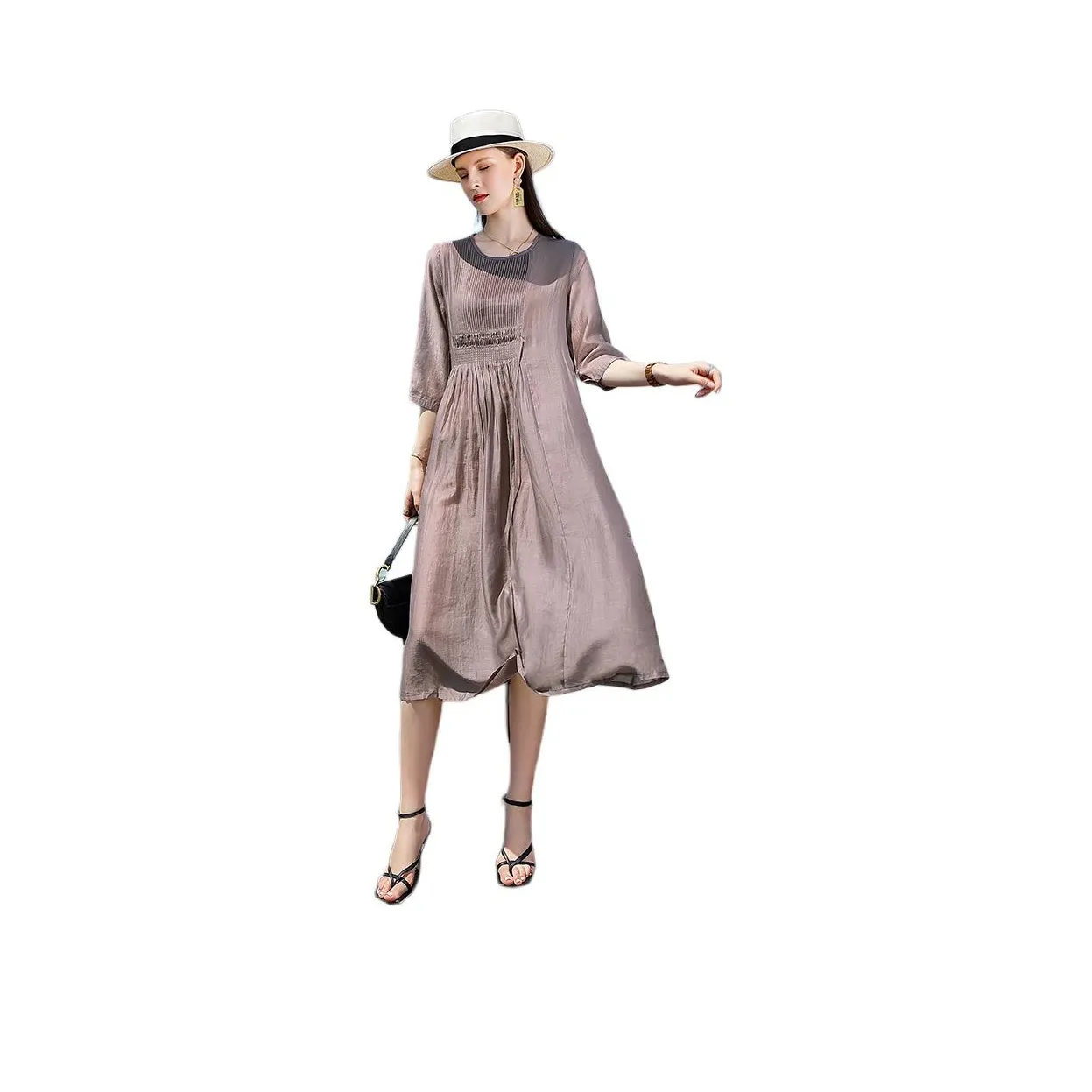 KAMILAN Длинное платье с длинными рукавами женское