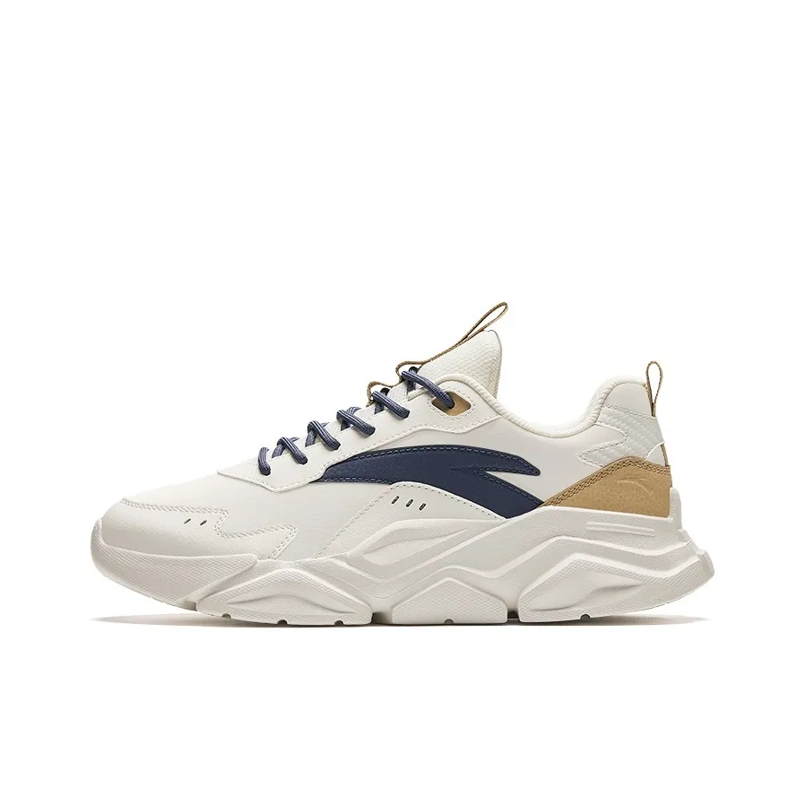 ANTA Амортизация Износостойкий Низкий Топ Casual Мужской Белый Синий