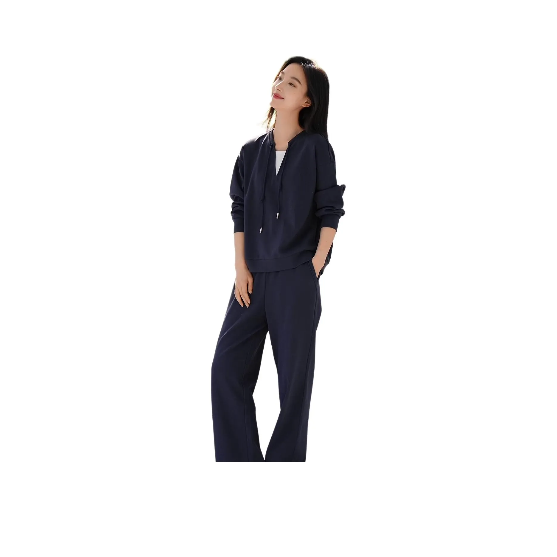 IHIMI Casual Suit Women's Navy Blue