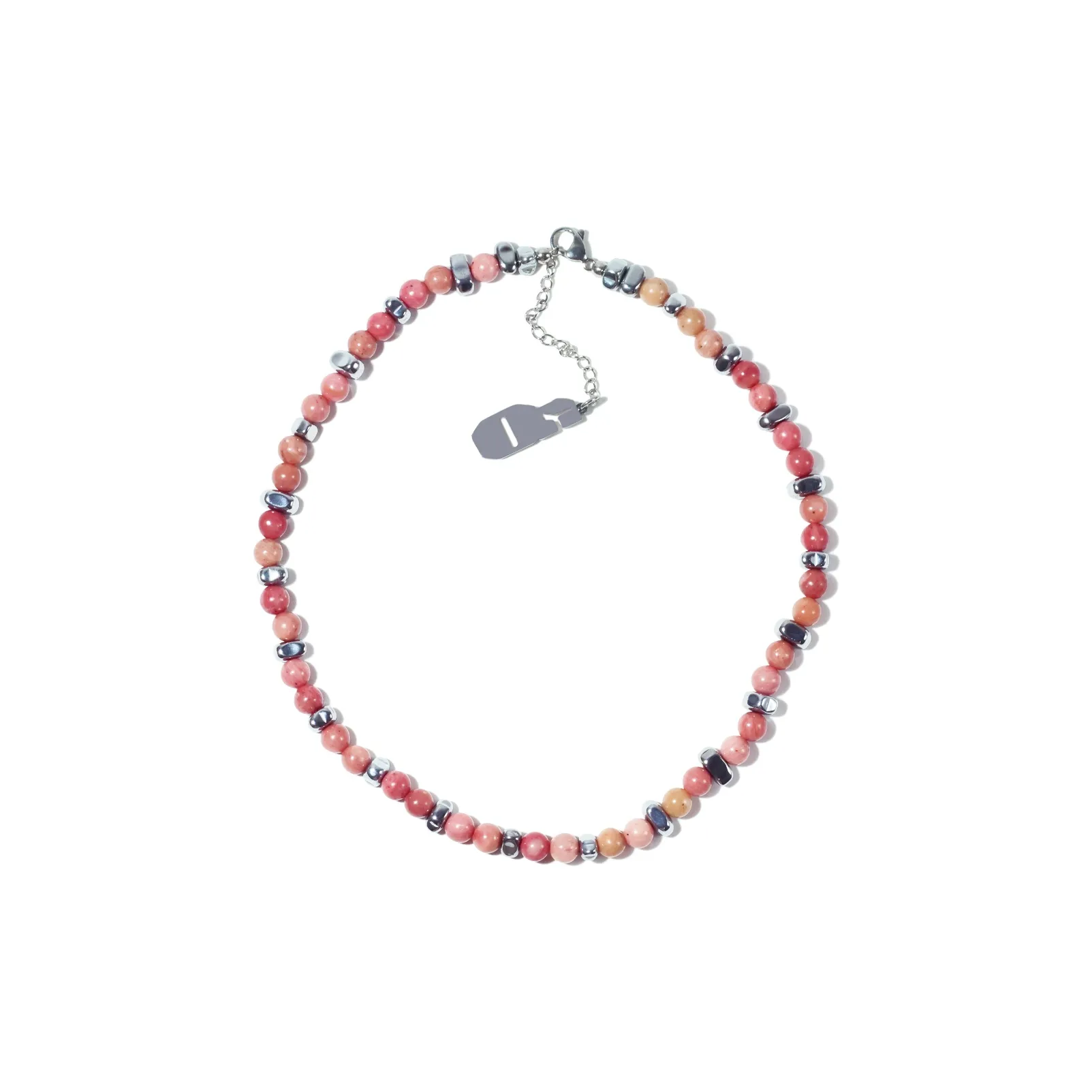 Get'em ON Розовый Жемчужная Раковина Серебряный Самородок Титановая Сталь Ожерелья Унисекс