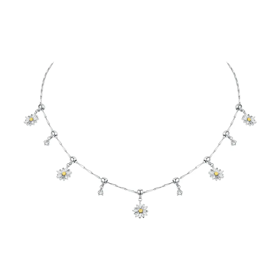 ZEGL Медный покрытие белым золотом ожерелья женские