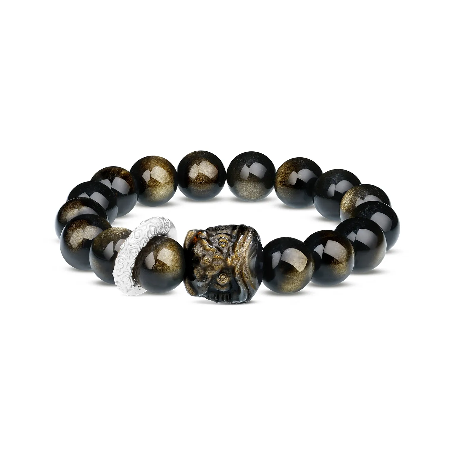 CHINA GOLD Natural Obsidian Bracelets Unisex