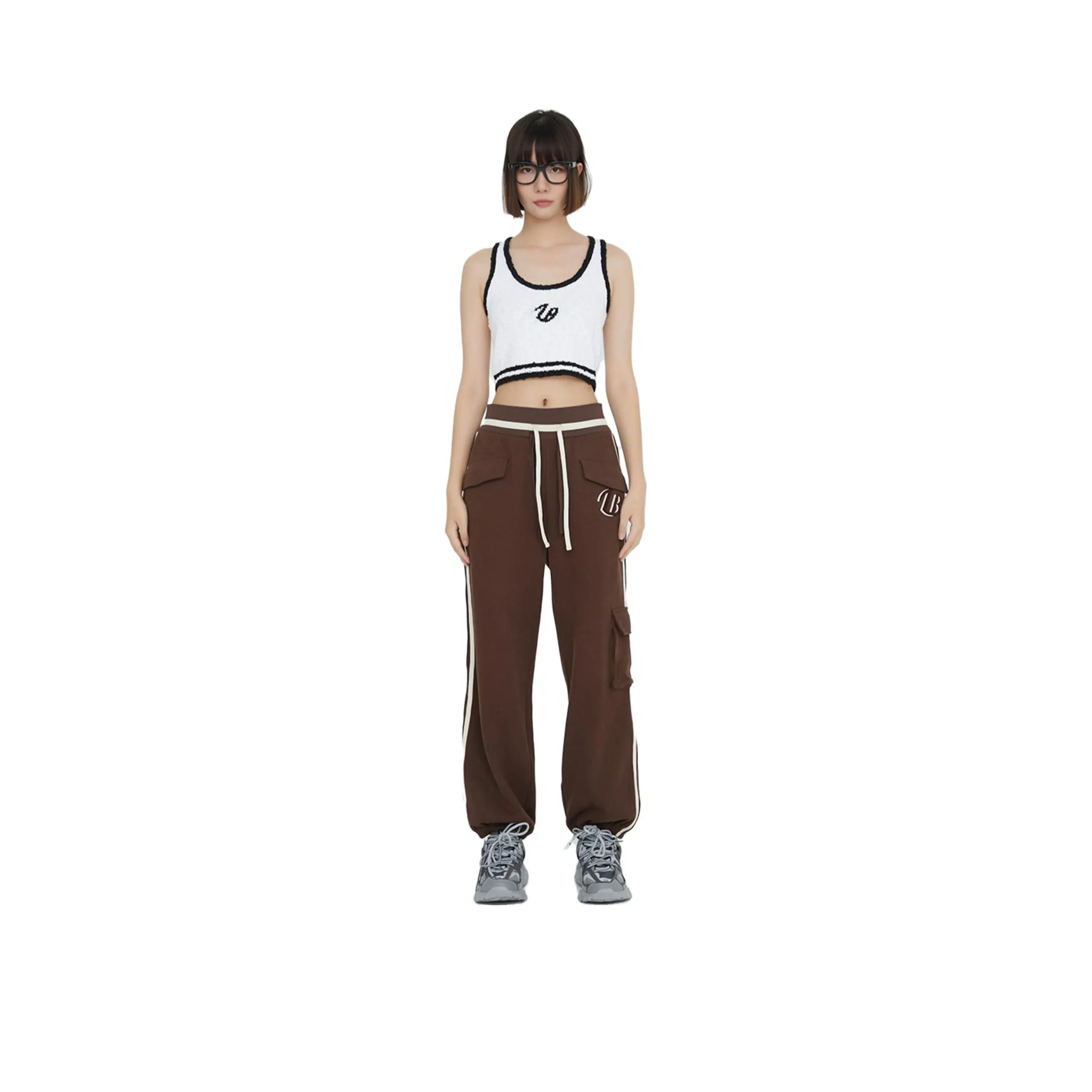 LALABOBO Кофе Женские Вязаные Спортивные Брюки