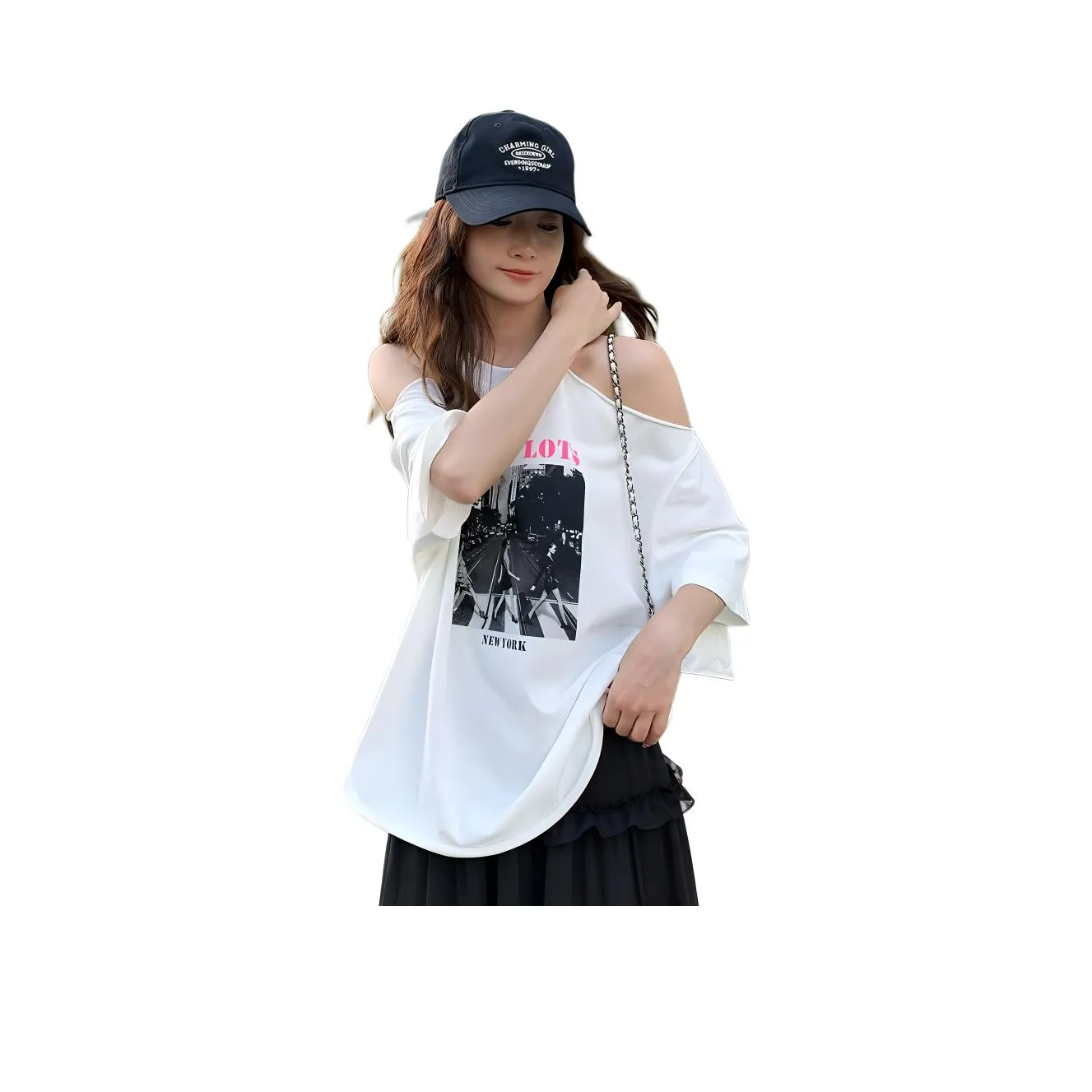 NANING9 Белая Женская Футболка