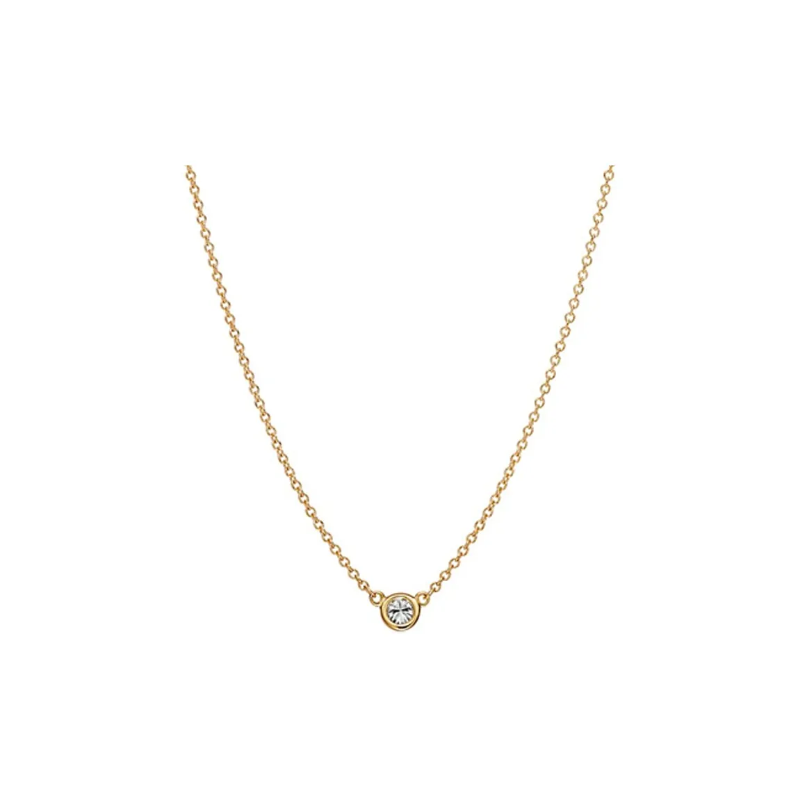 TIFFANY & CO. 2010s 18kt Rose Gold By The Yard Diamond Necklace