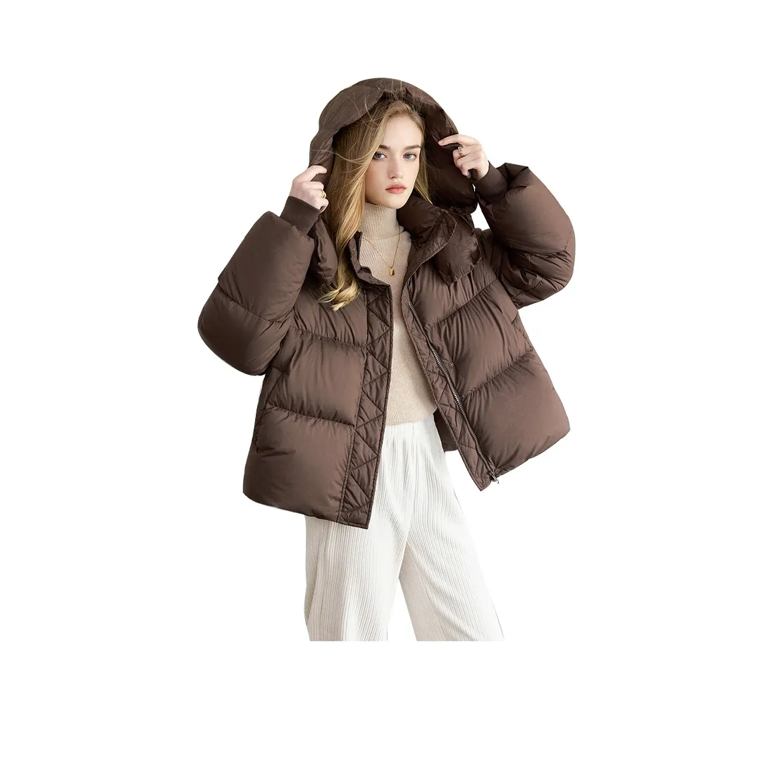 TOUCH Пуховик Женские Кофе