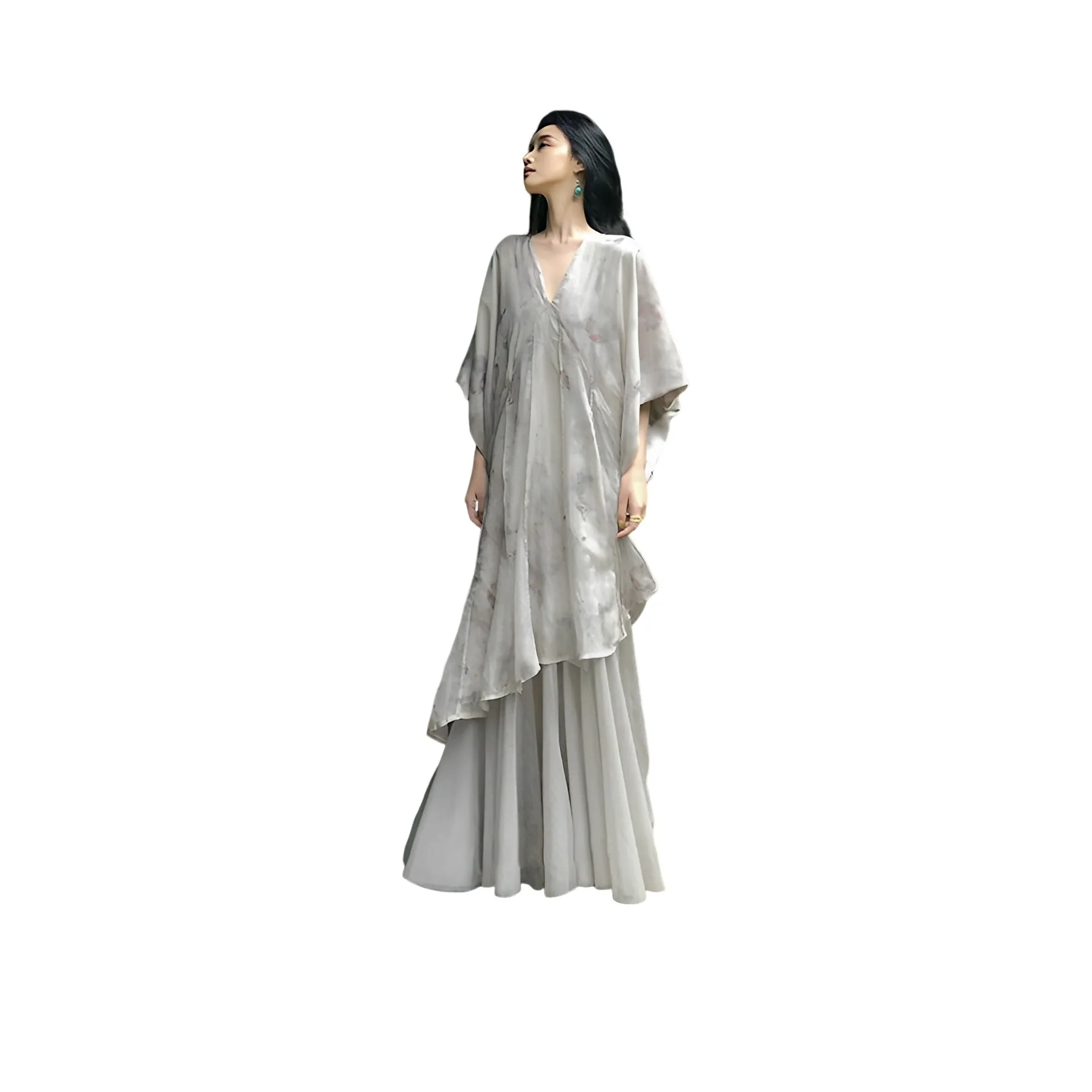 Flowers In Water Короткий рукав Платье Женское