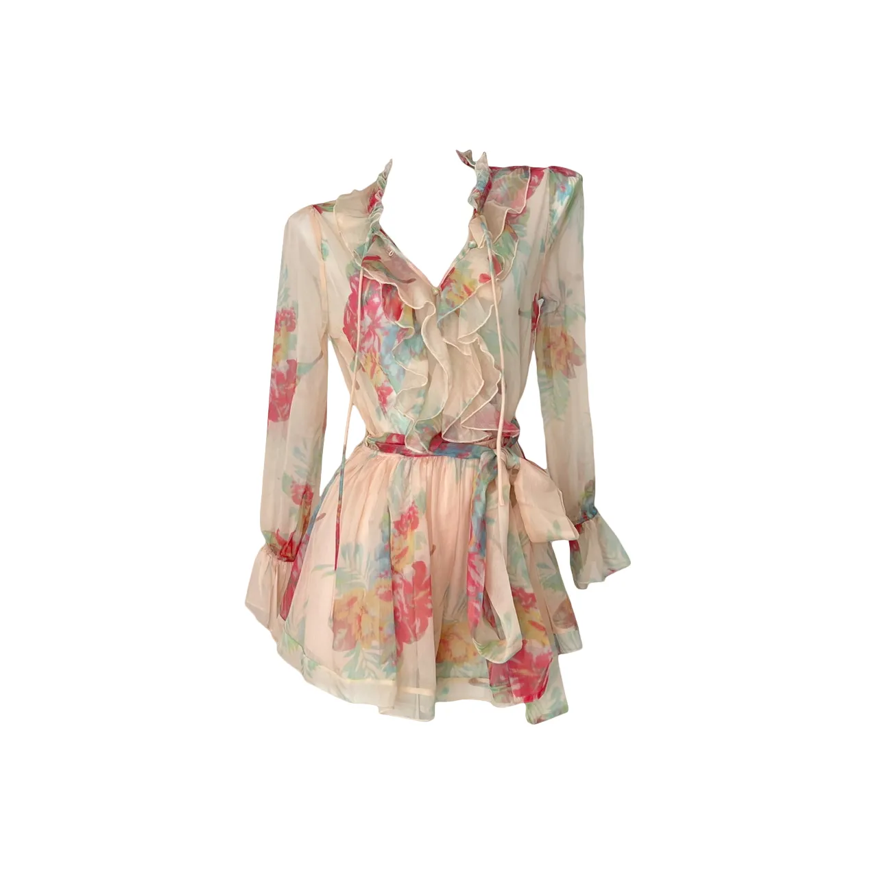 AURORA MUSE Длинное платье с длинными рукавами женское