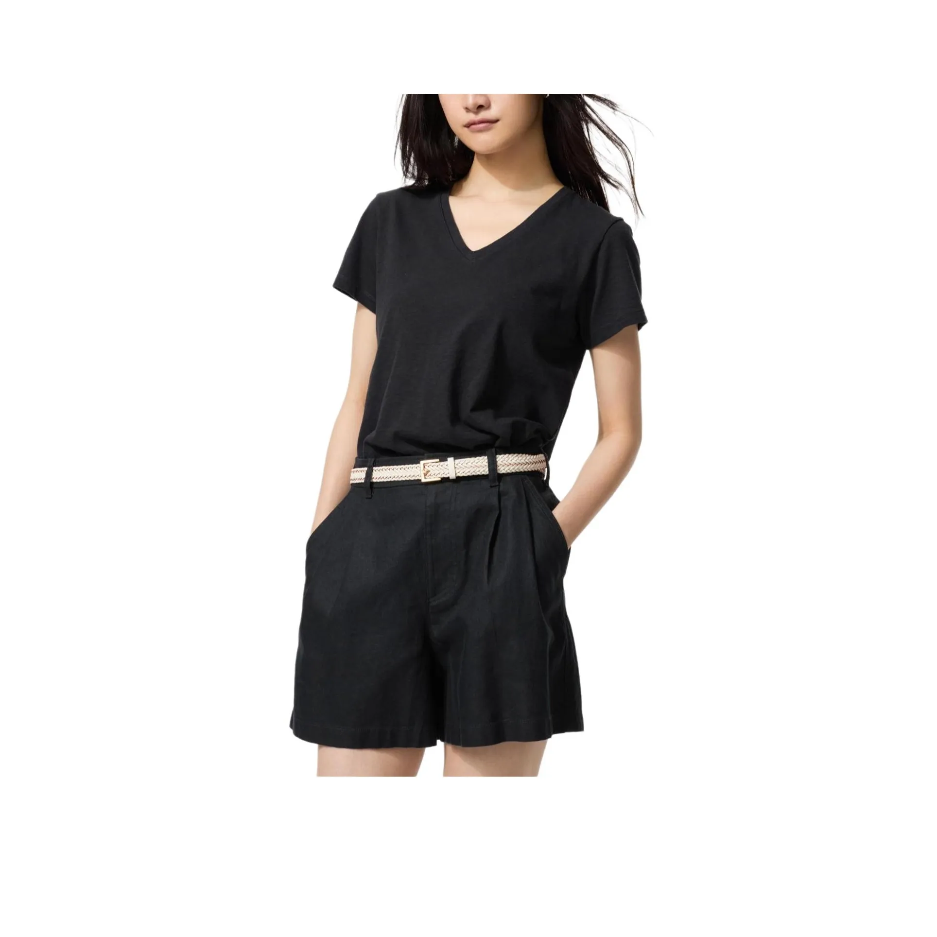 UNIQLO Черные Женские Футболки