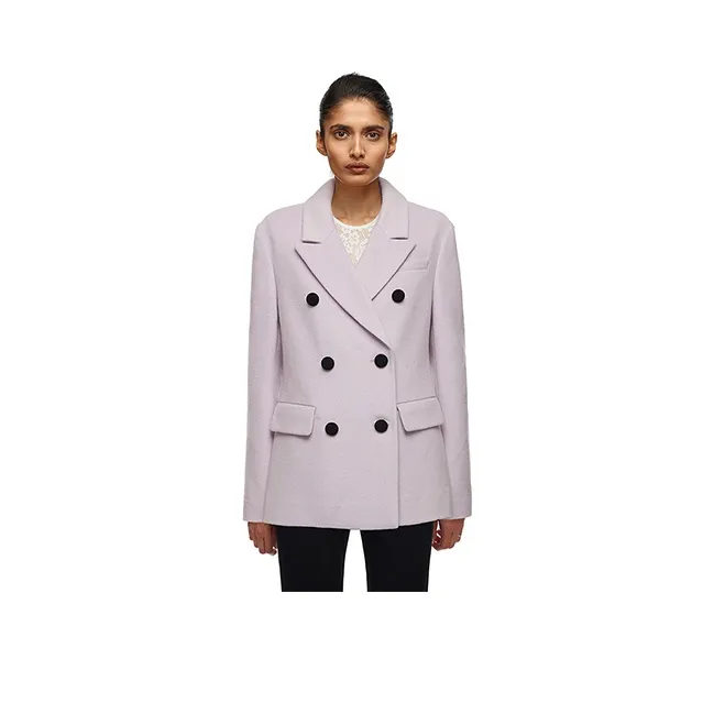 Self portrait Coats Women's Light Pink Purple