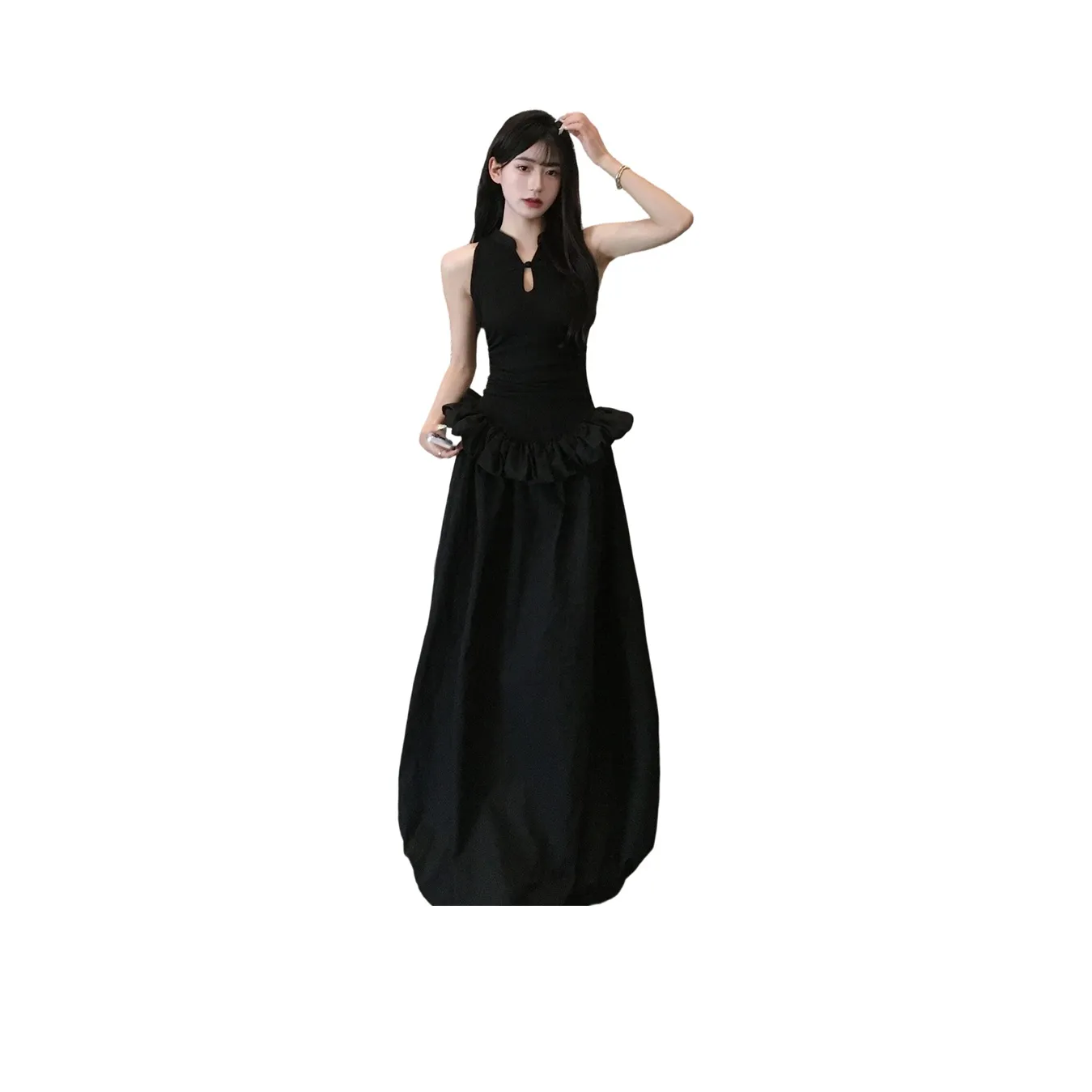 FLIM Черные Женские Платья без Рукавов