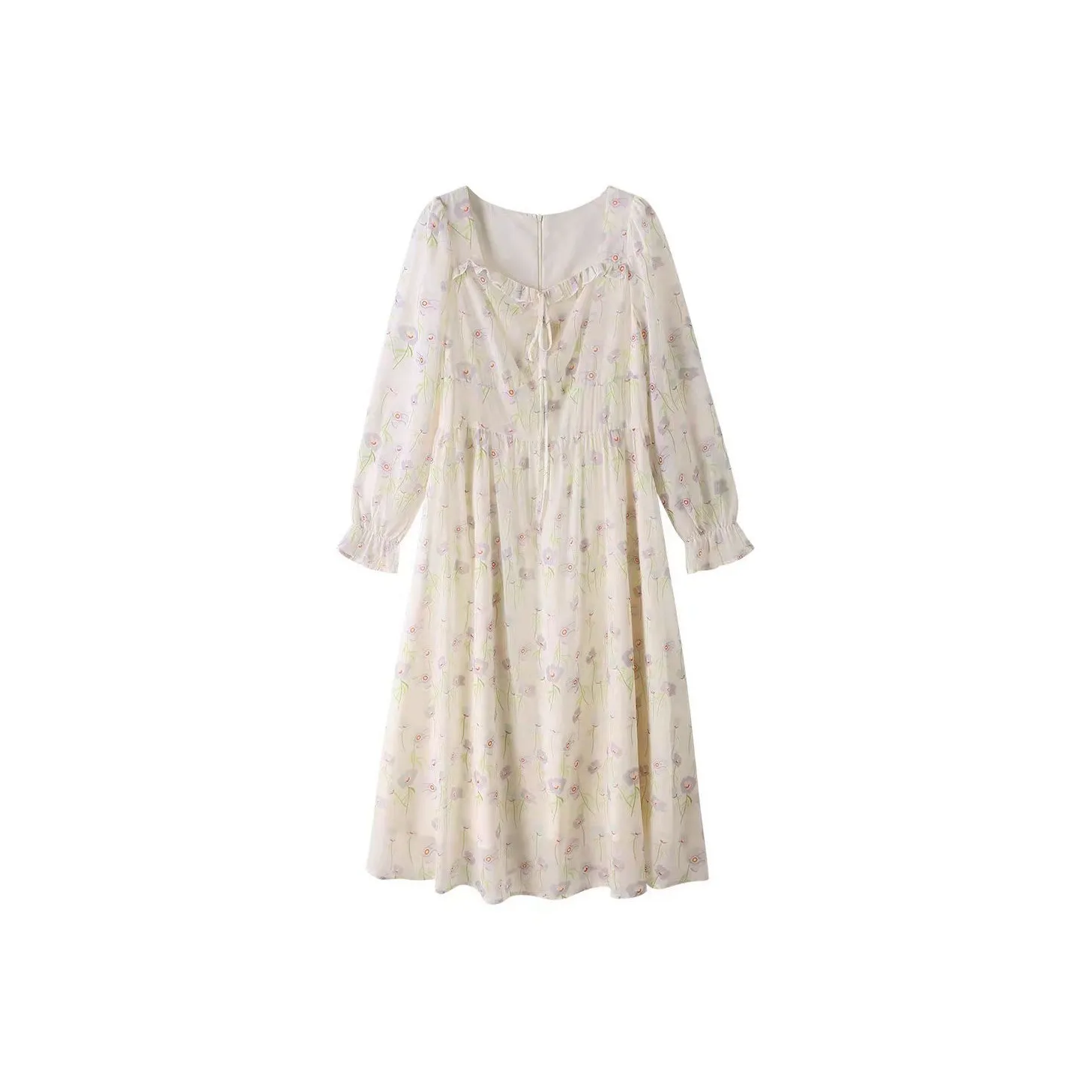 PLAY BUSH Длинное платье с длинными рукавами женское