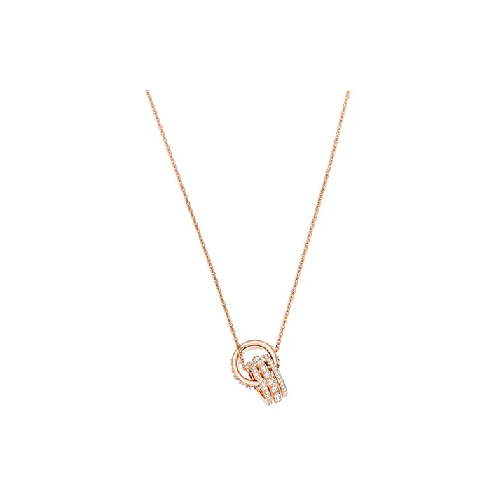 Swarovski Hyperbola Gold Plated Necklaces Women's Rose Gold Tone Plated