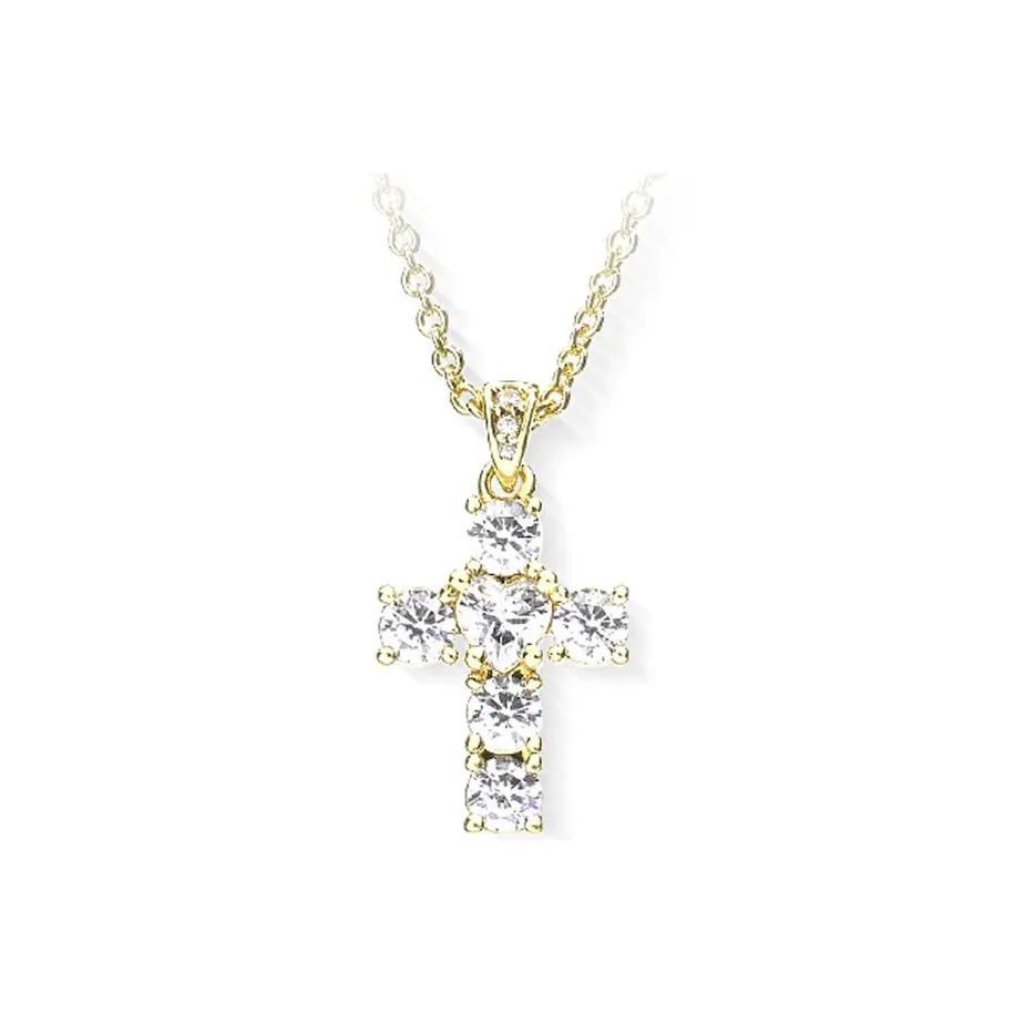 CHIARA FERRAGNI Zircon Water Coated 18K Gold Italian Lightweight Luxury Necklace Advanced Accessory Unisex Gold