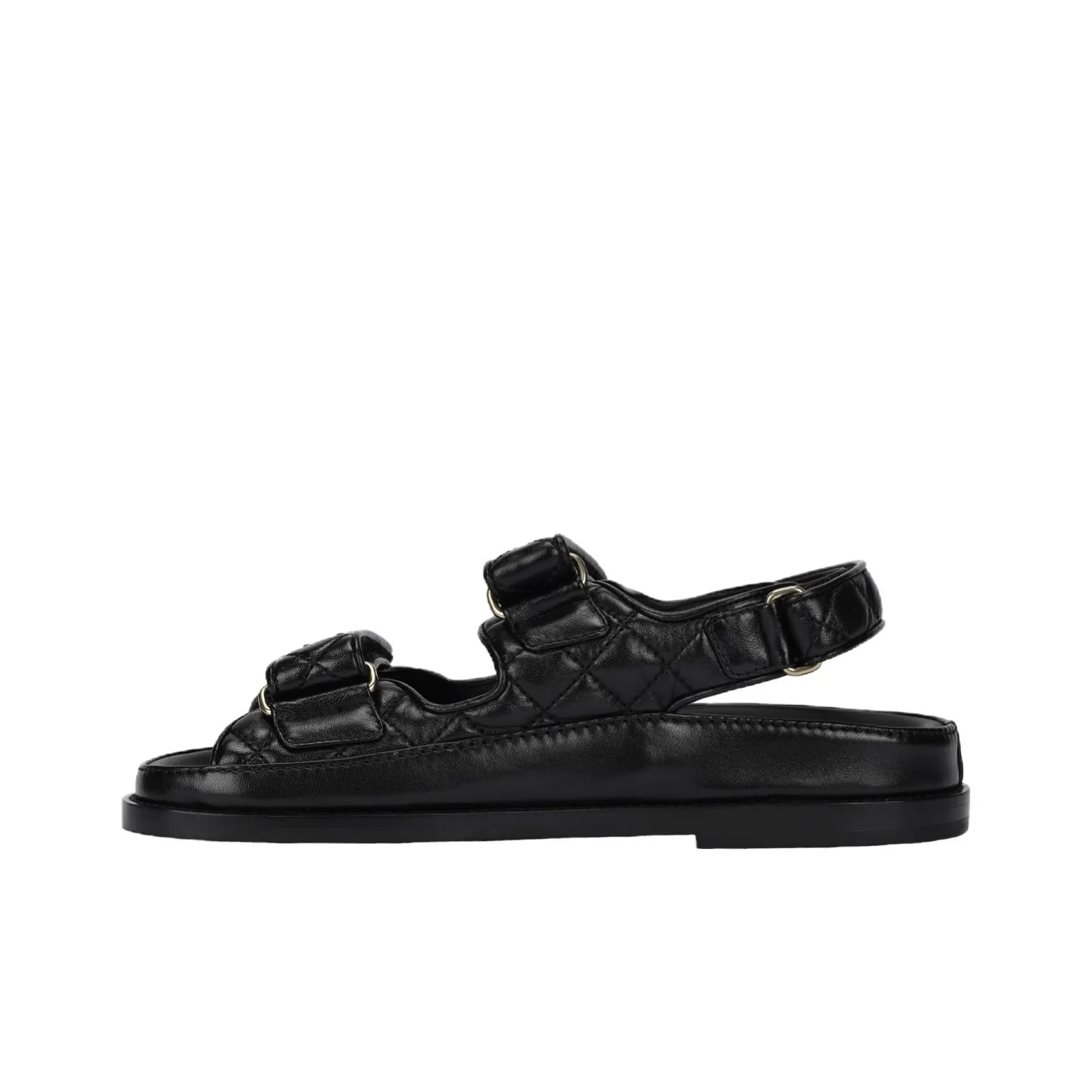 CHANEL Beach Sandals Women's Black