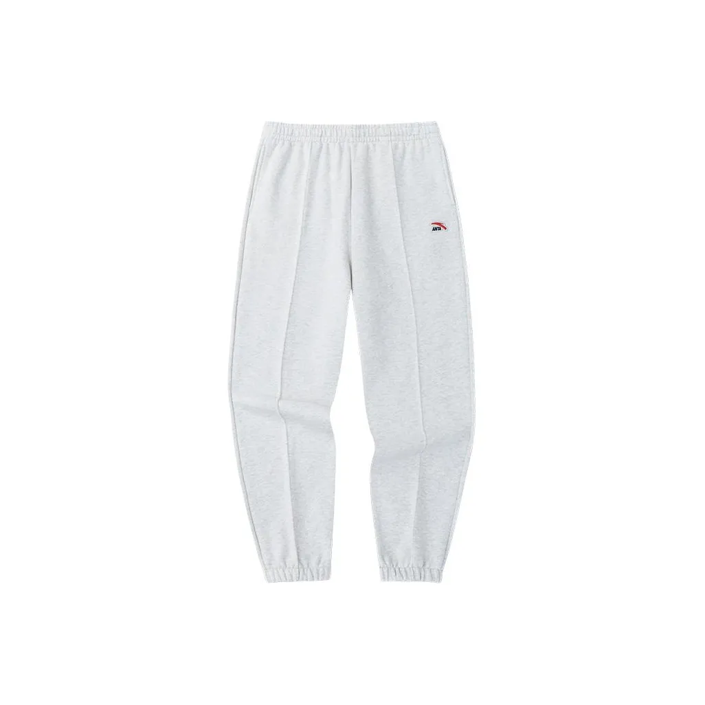 ANTA Life Collection Knitted Sweatpants Unisex Gray Heather Gray