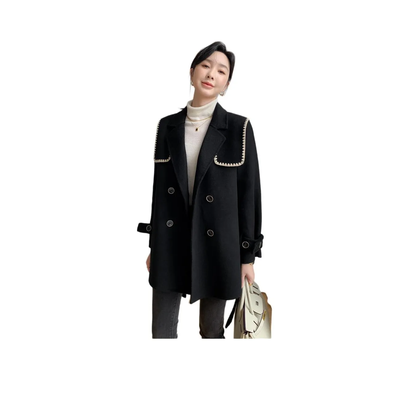 La Chapelle Coats Women's Black