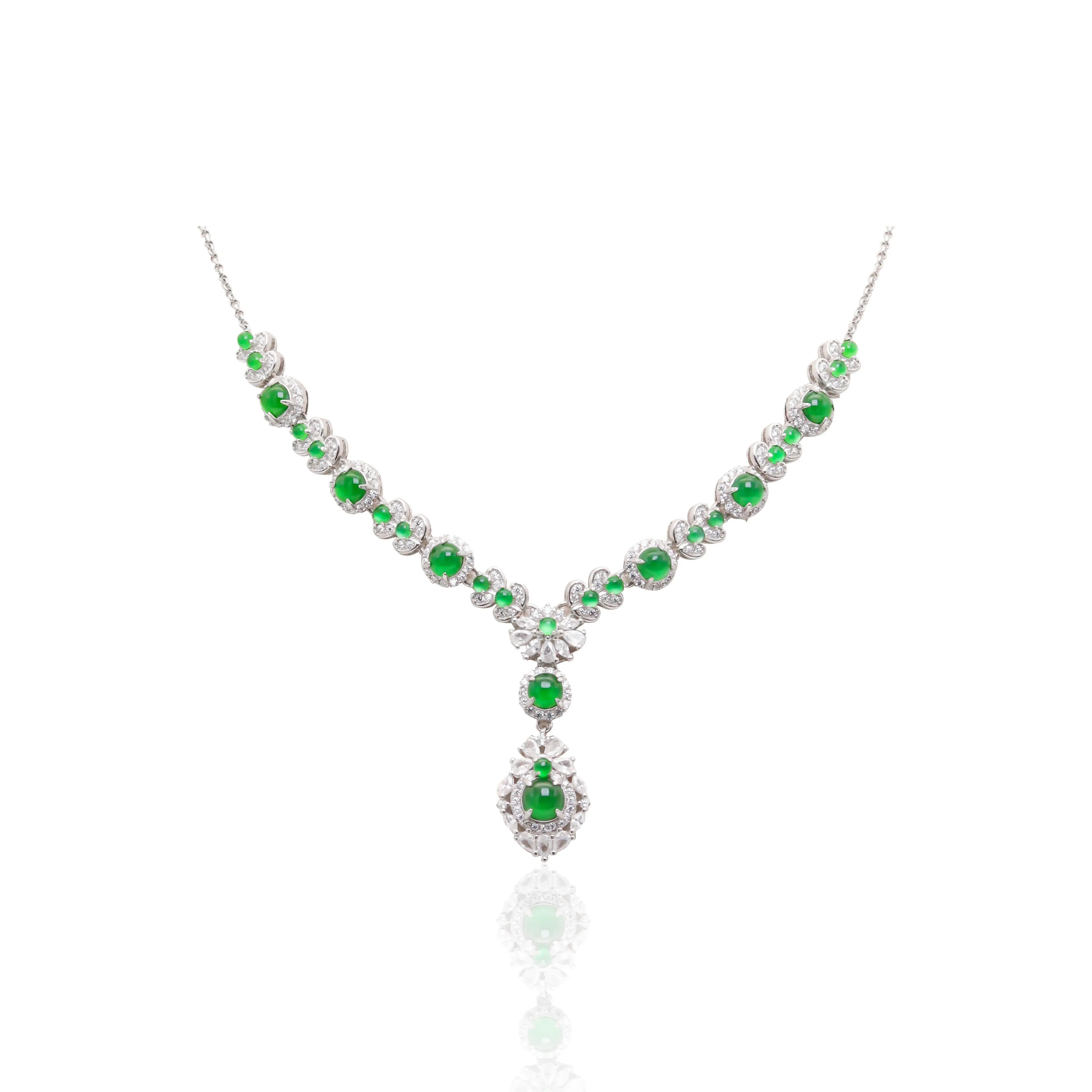 CUIYURIJI Ice Glutinous Jadeite Necklaces Women's