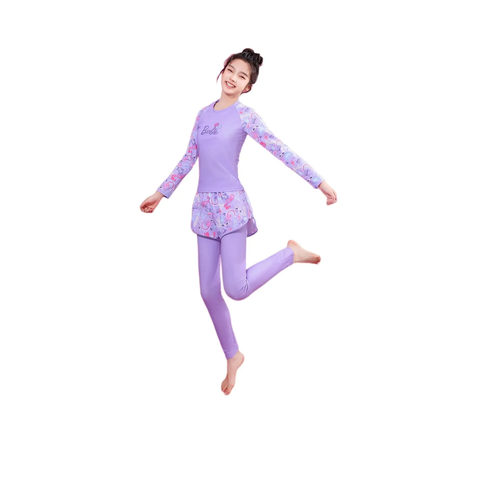 Барби Детский Купальник Фиолетовый Подростки