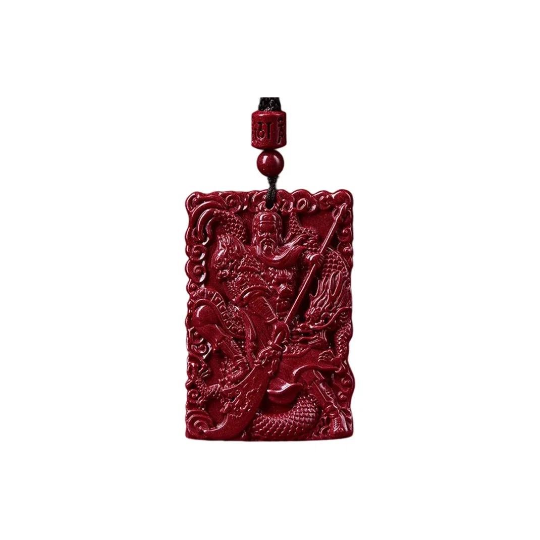 Cuizu Reconstructed Cinnabar Necklaces Men's