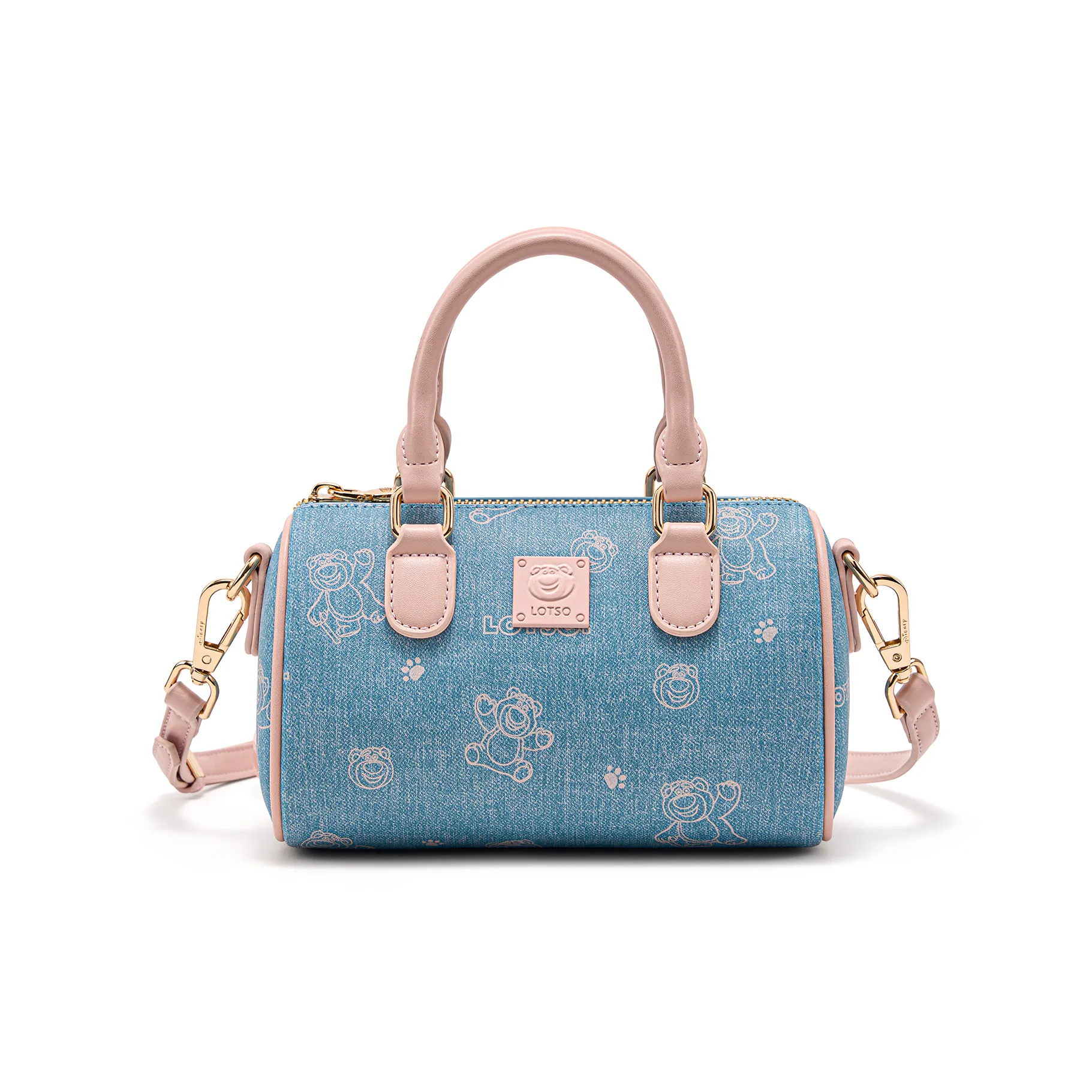 Disney Strawberry Bear Series ПВХ Сумка через плечо Сумка Обычная Женская Джинсовая Синяя