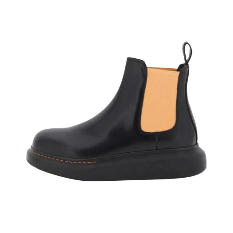 Alexander McQueen Hybrid Chelsea Boots 'Black Corsage' Women's
