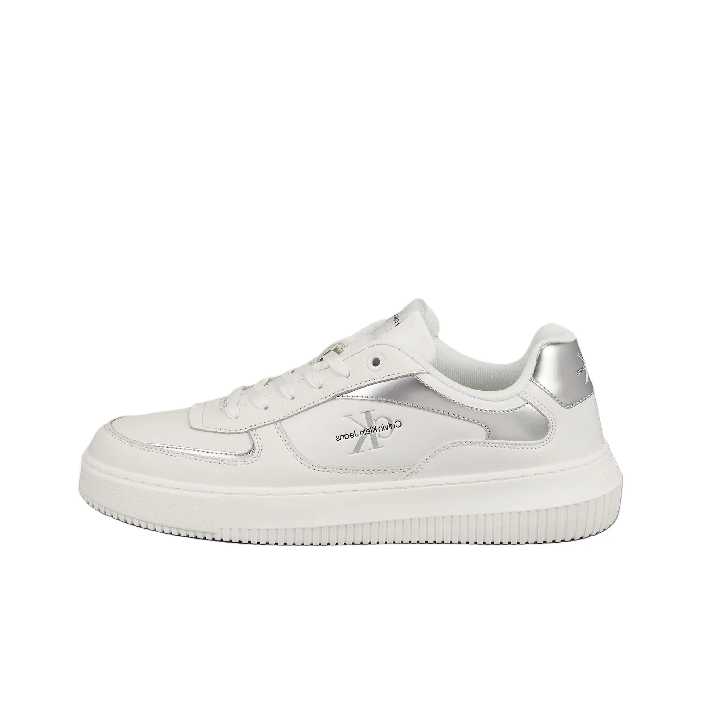 CKJ CALVIN KLEIN JEANS Low Top Skateboard Shoes Men's White