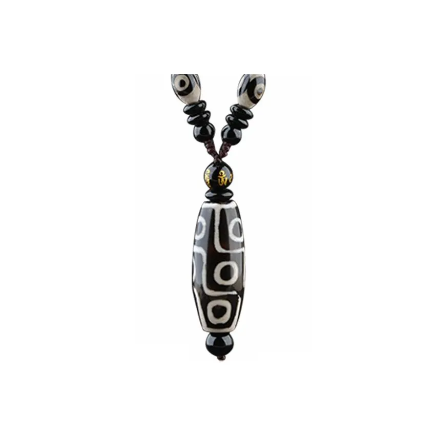 MUYAN Ожерелье с бусиной Дзи 9 глаз Унисекс