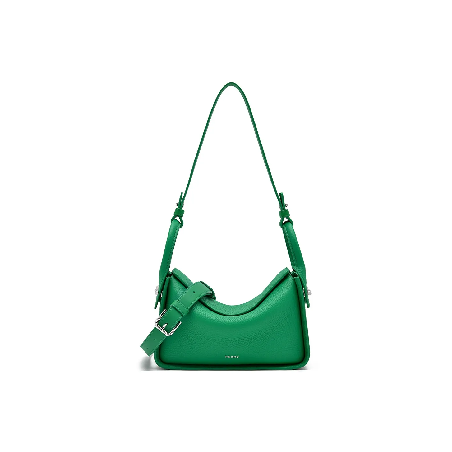 Pedro Коровья кожа Корзинка-сумка Сумка на плечо Маленькая Женская Велюр Зеленая