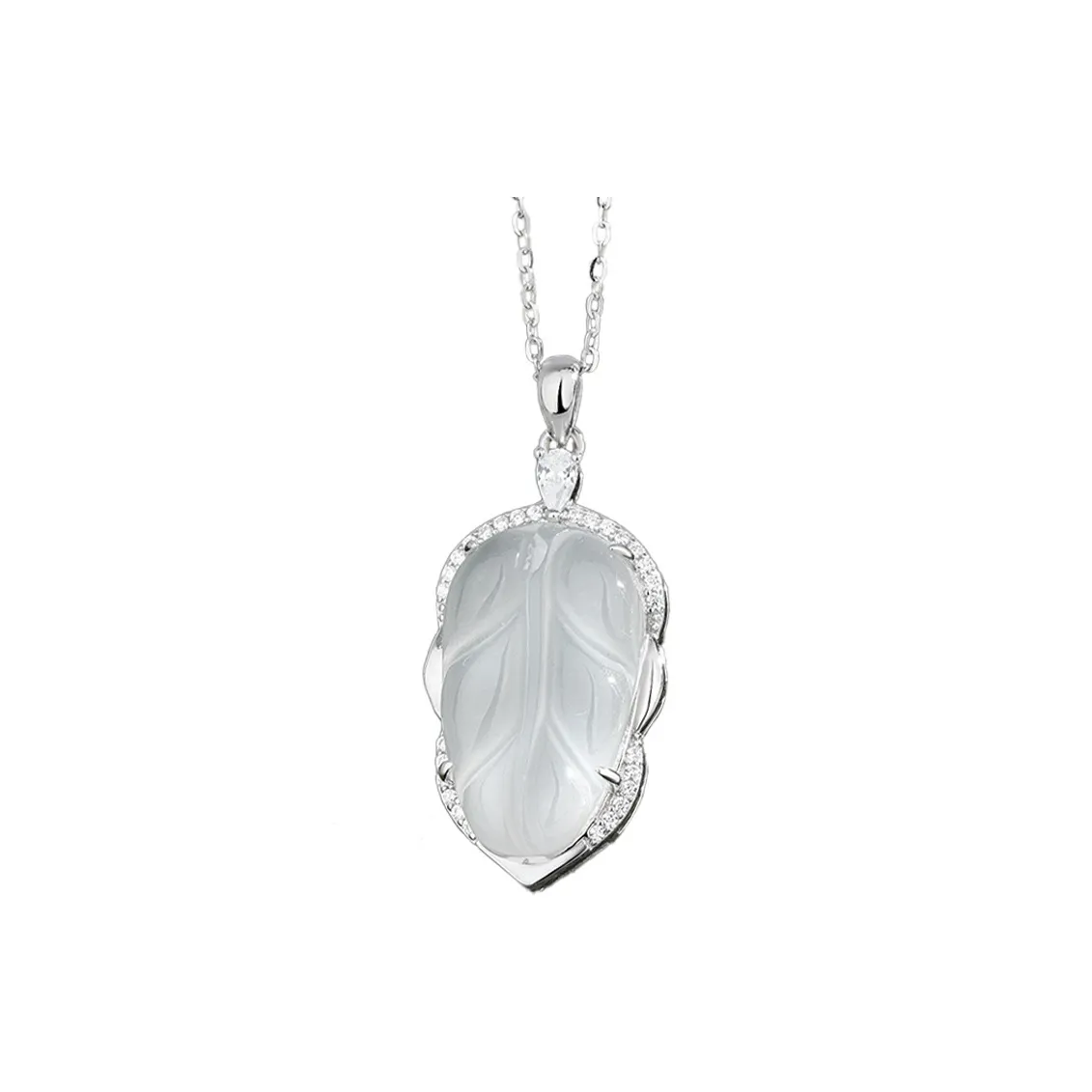 Bubble Scallops Chalcedony Necklaces Women's