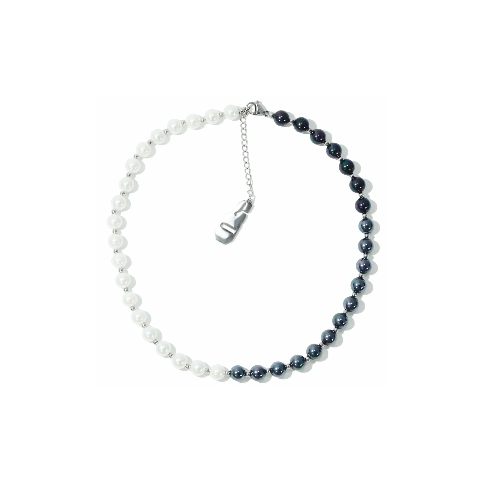 Get'em ON Белая раковина жемчужный Черная раковина жемчужный ожерелья унисекс