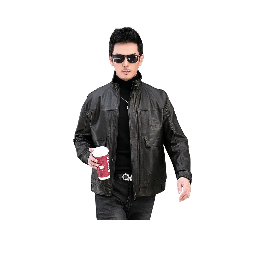 JIMU Мужские кожаные куртки