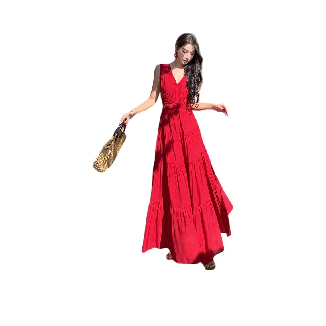 PLANE DRIFT Slip Dresses Women's Red